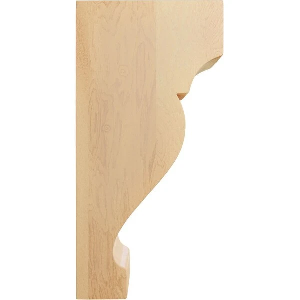 1 3/4"W X 3 1/2"D X 7"H Small Dearborn Wood Corbel, Red Oak 4 1 3/4"W X 3 1/2"D X 7"H Small Dearborn Wood Corbel, Red Oak - Image 2