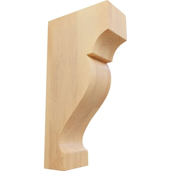 1 3/4"W X 3 1/2"D X 7"H Small Dearborn Wood Corbel, Red Oak 3 1 3/4"W X 3 1/2"D X 7"H Small Dearborn Wood Corbel, Red Oak