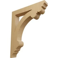 1 1/2"W X 8 1/2"D X 10 1/2"H Medium Ellis Wood Corbel, Cherry