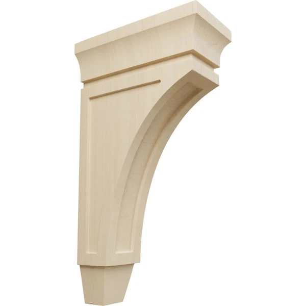 5"W X 10"D X 18"H Extra Large Lucan Wood Corbel, Rubberwood 3 5"W X 10"D X 18"H Extra Large Lucan Wood Corbel, Rubberwood