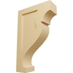 1 3/4"W X 5"D X 8"H Mini Rockport Wood Corbel, Alder