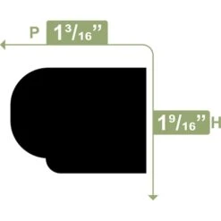 1 3/8"H X 1"P X 96"L Decorative Trim Moulding, PVC -ZORO Materials Sale PCI20Enterprises20dba20Ekena20Millwork 1185635xx02xx79e02b