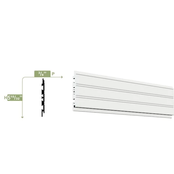 5 1/2"H X 3/8"P X 96"L Beaded Planking Moulding, PVC 7 5 1/2"H X 3/8"P X 96"L Beaded Planking Moulding, PVC - Image 5
