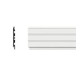 5 1/2"H X 3/8"P X 96"L Beaded Planking Moulding, PVC