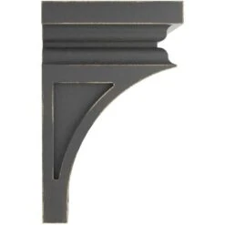 3 1/2"W X 3 3/4"D X 6"H Mini Nevio Wood Vintage Decor Corbel, Black -ZORO Materials Sale PCI20Enterprises20dba20Ekena20Millwork 1337664xx02xx048036