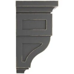 6"W X 6 3/4"D X 12"H Large Reyes Wood Vintage Decor Corbel, Black -ZORO Materials Sale PCI20Enterprises20dba20Ekena20Millwork 1337689xx02xx984745