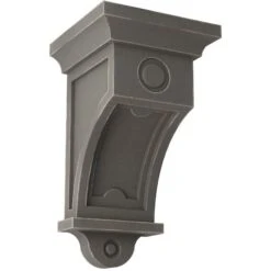 5"W X 5"D X 9"H Arts And Crafts Wood Vintage Decor Corbel, Reclaimed Grey