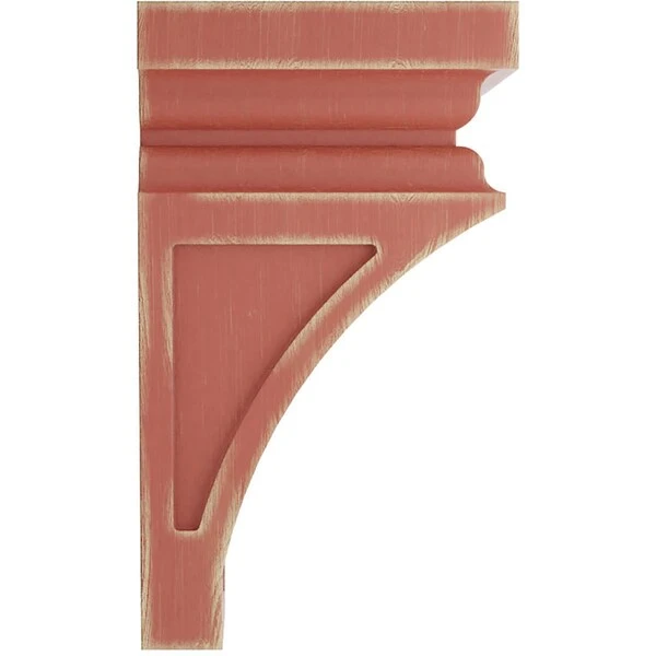 5"W X 5 3/4"D X 10"H Medium Nevio Wood Vintage Decor Corbel, Salvage Red 4 5"W X 5 3/4"D X 10"H Medium Nevio Wood Vintage Decor Corbel, Salvage Red - Image 2