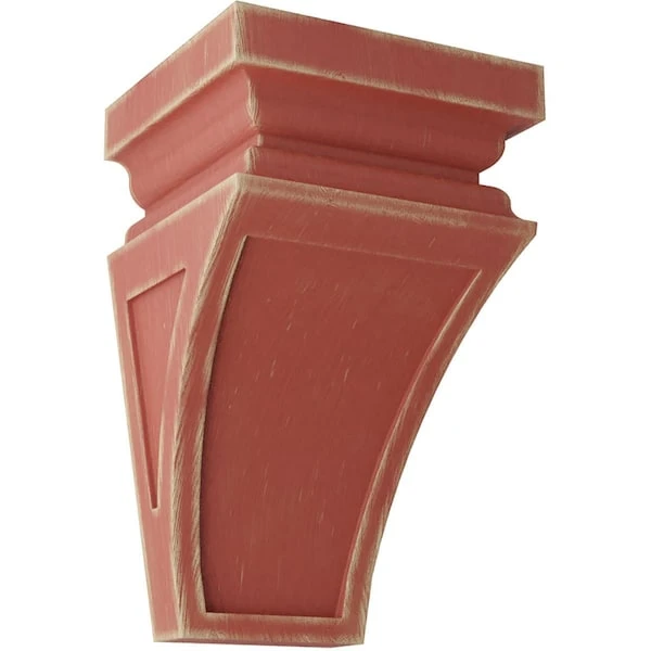 5"W X 5 3/4"D X 10"H Medium Nevio Wood Vintage Decor Corbel, Salvage Red 3 5"W X 5 3/4"D X 10"H Medium Nevio Wood Vintage Decor Corbel, Salvage Red