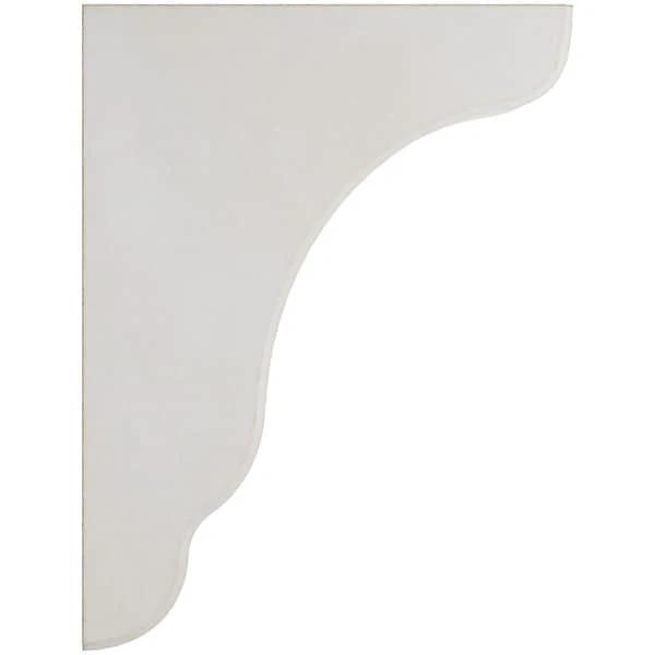1 3/4"W X 7 1/4"D X 9 1/2"H Plymouth Wood Vintage Decor Bracket, Chalk Dust White 4 1 3/4"W X 7 1/4"D X 9 1/2"H Plymouth Wood Vintage Decor Bracket, Chalk Dust White - Image 2