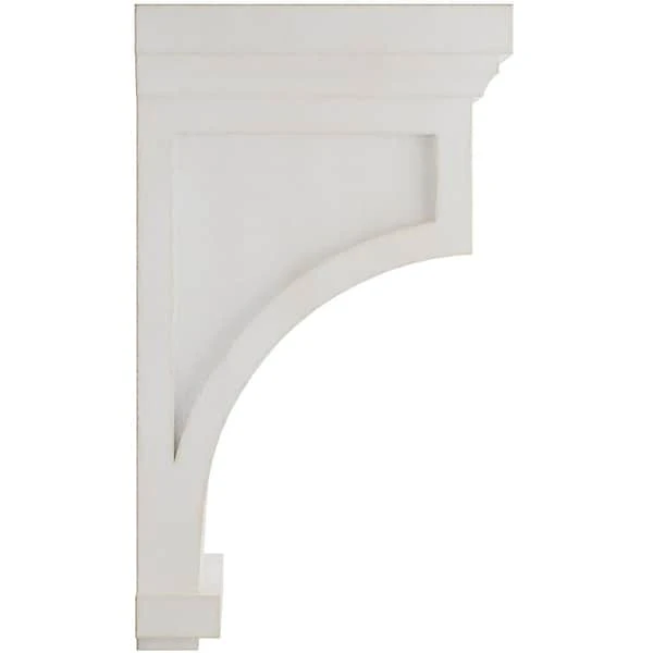 7"W X 7 1/2"D X 13"H Fluted Wood Vintage Decor Corbel, Chalk Dust White 4 7"W X 7 1/2"D X 13"H Fluted Wood Vintage Decor Corbel, Chalk Dust White - Image 2