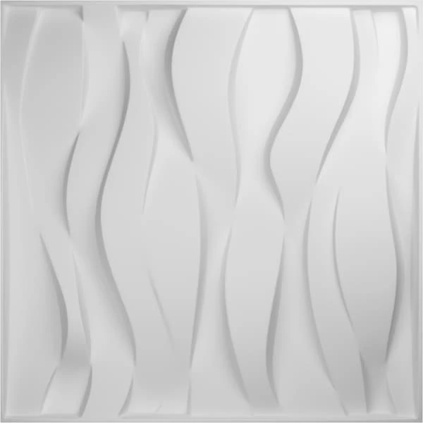 Riverbank EnduraWall Decorative 3D Wall Panel, White, 19 5/8"W X 19 5/8"H 7 Riverbank EnduraWall Decorative 3D Wall Panel, White, 19 5/8"W X 19 5/8"H - Image 5