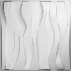 Riverbank EnduraWall Decorative 3D Wall Panel, White, 19 5/8"W X 19 5/8"H