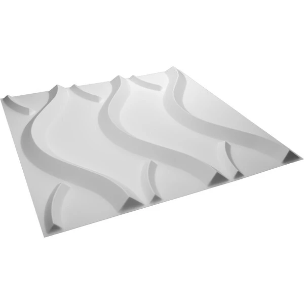 Nexus EnduraWall Decorative 3D Wall Panel, White, 19 5/8"W X 19 5/8"H 4 Nexus EnduraWall Decorative 3D Wall Panel, White, 19 5/8"W X 19 5/8"H - Image 2