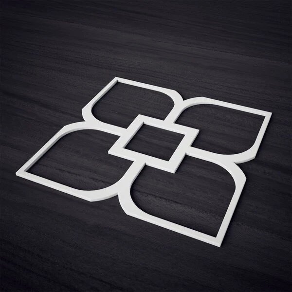 Large Olivia Decorative Fretwork Wall Panels In Architectural Grade PVC, 23 3/8"W X 23 3/8"H X 3/8"T 5 Large Olivia Decorative Fretwork Wall Panels In Architectural Grade PVC, 23 3/8"W X 23 3/8"H X 3/8"T - Image 3