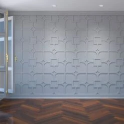 Large Olivia Decorative Fretwork Wall Panels In Architectural Grade PVC, 23 3/8"W X 23 3/8"H X 3/8"T