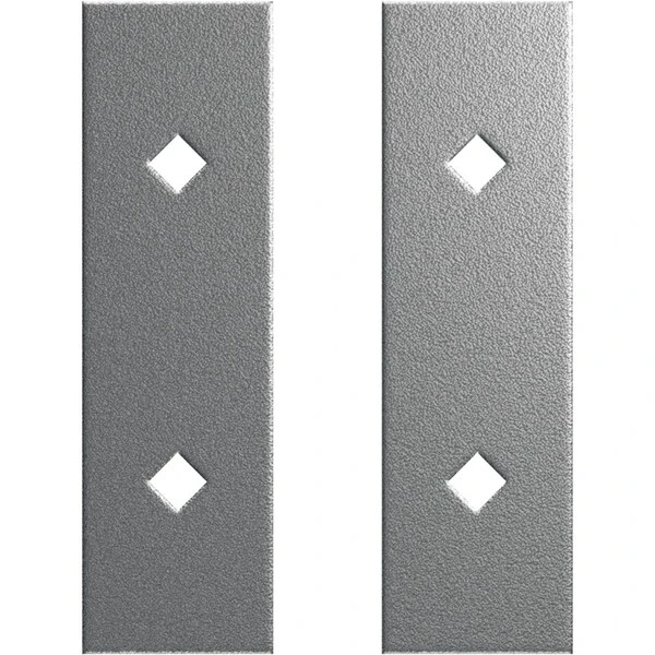Premium Barn Door Hollow Core Plates (set Of 2), Silver Metallic 5 Premium Barn Door Hollow Core Plates (set Of 2), Silver Metallic - Image 3
