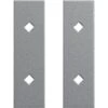 Premium Barn Door Hollow Core Plates (set Of 2), Silver Metallic