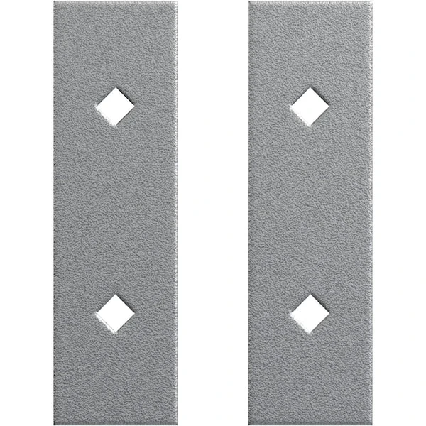 Premium Barn Door Hollow Core Plates (set Of 2), Silver Metallic 3 Premium Barn Door Hollow Core Plates (set Of 2), Silver Metallic