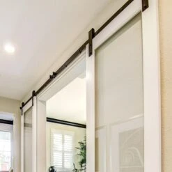 Premium 7/8" Barn Door Flat Track Extension Hardware For 2 1/4" Door, Jacob's Gold 10 Premium 7/8" Barn Door Flat Track Extension Hardware For 2 1/4" Door, Jacob's Gold -ZORO Materials Sale PCI20Enterprises20dba20Ekena20Millwork 1361466xx12xxff46b8