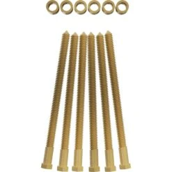 Premium 7/8" Barn Door Flat Track Extension Hardware For 2 1/4" Door, Jacob's Gold