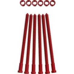 Premium 7/8" Barn Door Flat Track Extension Hardware For 1 3/4" Door, Regal Red