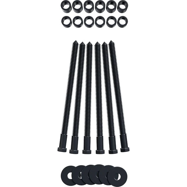 Premium Barn Door Flat Track Mounting Hardware For 1 3/8" Door, Dark Gray 3 Premium Barn Door Flat Track Mounting Hardware For 1 3/8" Door, Dark Gray