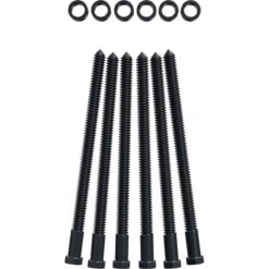 Premium 1/2" Barn Door Flat Track Extension Hardware For 1 3/4" Door, Dark Gray