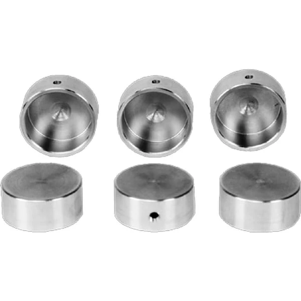 Bolt Cover Caps, Stainless Steel, PK 6 3 Bolt Cover Caps, Stainless Steel, PK 6