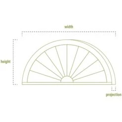 Segment Arch Smooth Architectural Grade PVC Pediment, 36"W X 10"H X 2"P -ZORO Materials Sale PCI20Enterprises20dba20Ekena20Millwork 1435975xx00xx6659e3