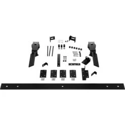 Barnfold J-Strap 2-Door Hardware Set For 1 1/4" To 1 3/8" Doors With 42" Track, Black