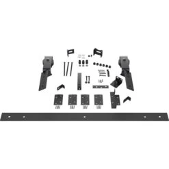 Barnfold J-Strap 2-Door Hardware Set For 1 1/4" To 1 3/8" Doors With 24" Track, Silver Metallic