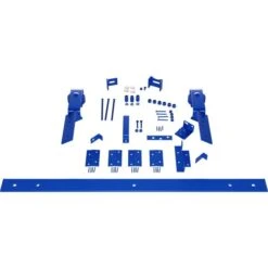 Barnfold J-Strap 2-Door Hardware Set For 1 1/4" To 1 3/8" Doors With 30" Track, Blue Ribbon