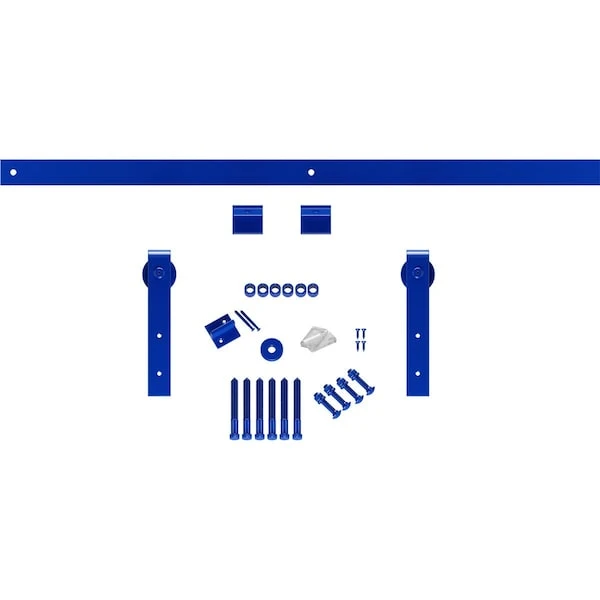Premium J-Strap Barn Door Hardware Set W/ 8' Track For 1 3/4" Doors, Blue Ribbon 6 Premium J-Strap Barn Door Hardware Set W/ 8' Track For 1 3/4" Doors, Blue Ribbon - Image 4