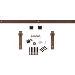 Premium J-Strap Barn Door Hardware Set W/ 4' Track For 1 3/4" Doors, Copper Vein 10 Premium J-Strap Barn Door Hardware Set W/ 4' Track For 1 3/4" Doors, Copper Vein -ZORO Materials Sale PCI20Enterprises20dba20Ekena20Millwork 1448602xx01xx2817a7 4