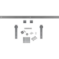 Premium J-Strap Barn Door Hardware Set W/ 4' Track For 1 3/4" Doors, Flint Gray -ZORO Materials Sale PCI20Enterprises20dba20Ekena20Millwork 1448604xx01xx68e931 2