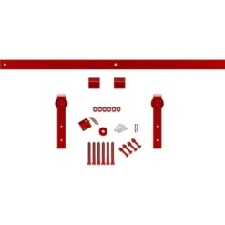 Premium J-Strap Barn Door Hardware Set W/ 8' Track For 2 1/4" Doors, Regal Red -ZORO Materials Sale PCI20Enterprises20dba20Ekena20Millwork 1448607xx01xx3e77d0 4