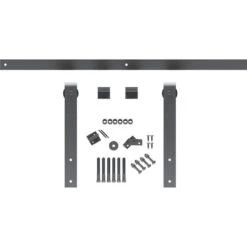 Premium J-Strap Barn Door Hardware Set W/ 7' Track For 2 1/4" Doors, Silver Metallic -ZORO Materials Sale PCI20Enterprises20dba20Ekena20Millwork 1448610xx05xxb900e7 4