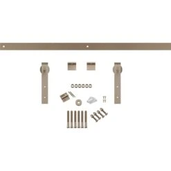 Premium J-Strap Barn Door Hardware Set W/ 7' Track For 1 3/4" Doors, White Bronze 10 Premium J-Strap Barn Door Hardware Set W/ 7' Track For 1 3/4" Doors, White Bronze -ZORO Materials Sale PCI20Enterprises20dba20Ekena20Millwork 1448611xx01xx584b41 4