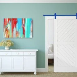 Premium Horseshoe Barn Door Hardware Set W/ 4' Track For 1 3/4" Doors, Blue Ribbon 10 Premium Horseshoe Barn Door Hardware Set W/ 4' Track For 1 3/4" Doors, Blue Ribbon -ZORO Materials Sale PCI20Enterprises20dba20Ekena20Millwork 1448629xx09xx721a50