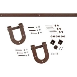 Premium Horseshoe Barn Door Hardware Set W/ 6' Track For 1 3/8" Doors, Copper Vein 10 Premium Horseshoe Barn Door Hardware Set W/ 6' Track For 1 3/8" Doors, Copper Vein -ZORO Materials Sale PCI20Enterprises20dba20Ekena20Millwork 1448632xx01xxad188c 1