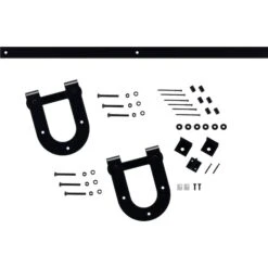 Premium Horseshoe Barn Door Hardware Set W/ 5' 4" Track For 2 1/4" Doors, Dark Gray -ZORO Materials Sale PCI20Enterprises20dba20Ekena20Millwork 1448633xx01xxc25293