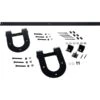 Premium Horseshoe Barn Door Hardware Set W/ 8' Track For 2 1/4" Doors, Dark Gray