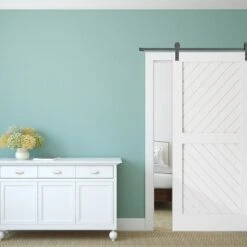 Premium Horseshoe Barn Door Hardware Set W/ 5' 4" Track For 1 3/4" Doors, Flint Gray 11 Premium Horseshoe Barn Door Hardware Set W/ 5' 4" Track For 1 3/4" Doors, Flint Gray -ZORO Materials Sale PCI20Enterprises20dba20Ekena20Millwork 1448634xx09xx33077a