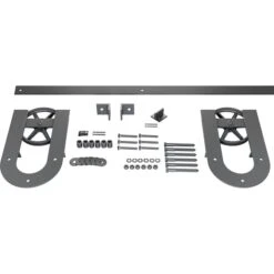 Premium Wagon Wheel Horseshoe Barn Door Hardware Set W/ 6' Track For 1 3/4" Doors, Silver Metallic -ZORO Materials Sale PCI20Enterprises20dba20Ekena20Millwork 1449827xx04xxe89477 6