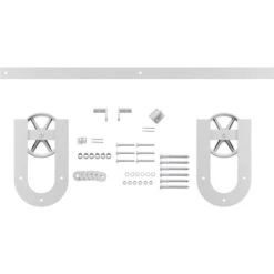 Premium Wagon Wheel Horseshoe Barn Door Hardware Set W/ 6' Track For 1 3/4" Doors, Rocket White 11 Premium Wagon Wheel Horseshoe Barn Door Hardware Set W/ 6' Track For 1 3/4" Doors, Rocket White -ZORO Materials Sale PCI20Enterprises20dba20Ekena20Millwork 1449885xx01xxd9eaed 1