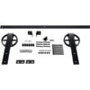Premium Wagon Wheel Strap Barn Door Hardware Set W/ 5' 4" Track For 2 1/4" Doors, Dark Gray -ZORO Materials Sale PCI20Enterprises20dba20Ekena20Millwork 1450021xx5da60e