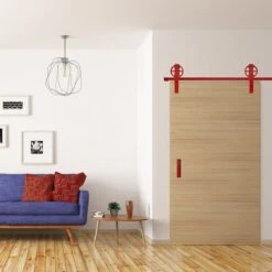 Premium Wagon Wheel Strap Barn Door Hardware Set W/ 8' Track For 1 3/8" Doors, Regal Red 8 Premium Wagon Wheel Strap Barn Door Hardware Set W/ 8' Track For 1 3/8" Doors, Regal Red -ZORO Materials Sale PCI20Enterprises20dba20Ekena20Millwork 1450153xx08xxfd04f9 3