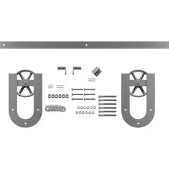 Premium Wagon Wheel Horseshoe Barn Door Hardware Set W/ 4' Track For 1 3/8" Doors, PC Chrome 11 Premium Wagon Wheel Horseshoe Barn Door Hardware Set W/ 4' Track For 1 3/8" Doors, PC Chrome -ZORO Materials Sale PCI20Enterprises20dba20Ekena20Millwork 1450167xx01xx61b6f8 3