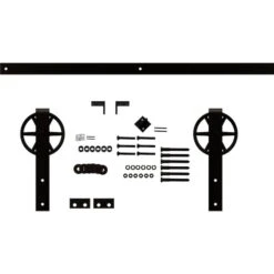 Premium Wagon Wheel Strap Barn Door Hardware Set W/ 5' Track For 2 1/4" Doors, Arch Bronze 10 Premium Wagon Wheel Strap Barn Door Hardware Set W/ 5' Track For 2 1/4" Doors, Arch Bronze -ZORO Materials Sale PCI20Enterprises20dba20Ekena20Millwork 1450249xx01xx2bd8a4 1